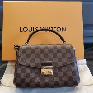 NWT LOUIS VUITTON  SHOULDER CROISETTE DAMIR EBENE CROSSBODY BAG